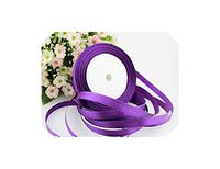 22M Long Pink Silk Satin Ribbon 10mm Wide Party Home Wedding Decoration Gift Wrapping Christmas Year DIY Material Supplies,Purple,10mm