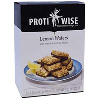 ProtiWise - High Protein Diet Bar | Lemon Wafers | Low Calorie, Low Fat, Low Sugar (5/Box)