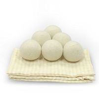 100% Premium Soft Sheep Wool Dryer For Trockner 6-Pack XL Handmade All Nature Fabric Softener Wool Dryer Ball 6CM