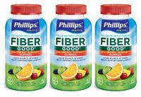Phillips' Fiber Good Daily Supplement + Energy Support Gummies, 80 Count (Pack of 3)
