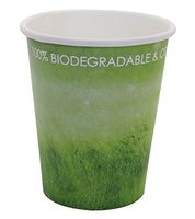 Special Green Grass Design, Paper Hot Cup,Eco-friendly,100% Blodegradable&Compostable (Green Grass, 8 0Z 100 count)