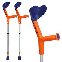 ORTONYX Kids Walking Forearm Crutches (1 Pair) Good for Children and Short Adults up to 220lb - Adjustable Arm Support- Lightweight Aluminum - Ergonomic Handle with Comfy Grip
