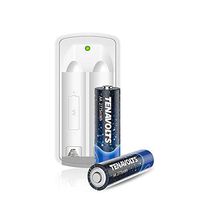 TENAVOLTS First Generation Rechargeable Lithium/Li-ion Batteries, AA Rechargeable Batteries, Micro USB Charger Included, Constant Output at 1.5V,Quick Charge,2775 mWh Electrical core Power - 2 Counts