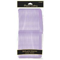 Amscan 4548.04 Plastic Premium Knives, 9.4" x 4.5", Lavender