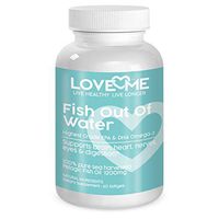 Love Me Nutrition® - Fish Out of Water - Highest Grade Omega 3 Fish Oil- EPA & DHA Fatty Acids. Supports Immune, Heart, Brain, Skin, Eyes - Natural No Artificial Ingredients. Non-GMO. 60 Soft Gels.