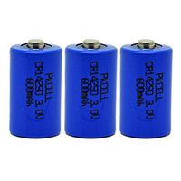 1/2AA CR14250 600mAh 3.0V Lithium Manganese Battery 3PCS