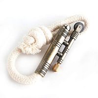 Vintage Lighter Windproof WWII Lighters Retro Trench fire Starter with Velvet Rope fit for Camping Outdoor Activity (Bronze)