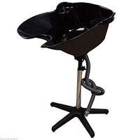Safeplus Portable Height Adjustable Shampoo Basin Hair Treatment Bowl Salon Tool（Black）