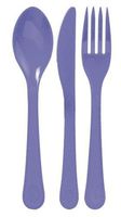 Periwinkle Plastic Forks 24 Count
