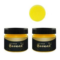 Wood Furniture Polish and Conditioner Natural Beeswax Restore The Look of Your Old Furniture, Enhance The Shine (2PCS)