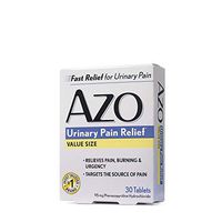 AZO Urinary Pain Relief, Dietary Supplement, Contains 95 mg Phenazopyridine Hydrochloride The #1 Ingredient Prescribed by Doctors Pharmacists Specifically for Urinary Discomfort†, 30 Count