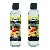Bayes High-Performance Food Grade Mineral Oil Wood & Bamboo Conditioner and Protectant - Cleans, Conditions and Protects Wood, Bamboo, and Teak Cutting Boards and Utensils - 12 oz, 2 Pack