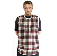 Adult Bib with Crumb Catcher, KIKIGOAL Mealtime Clothing Protector Adult Aid Apron for Elderly Patient Senior