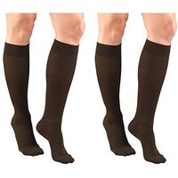 Truform Compression for Women 15-20 mmHg Socks Brown Diamond Pattern, Medium, 2 Count