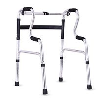 Aluminum Alloy Walker for Elderly Rehabilitation Walking Aid Four-Legged Crutches Folding Height Adjustable Toilet Handrail 4254(73-84) cm