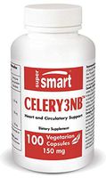 Supersmart - Celery3nb ™ 150 mg Per Serving - Organic Seed Extracts standardized to 42.5% Total Phthalides to Help Aid Blood Pressure | Non-GMO - 100 Vegetarian Capsules