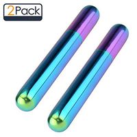 Linkidea Cigar Case, 2 Pack Stainless Steel Carrying Cigar Box, Single Cigar Tube Holder Case for Travel (Colorful)
