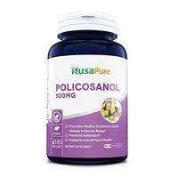 Policosanol 100mg 180 Veggie Capsules (Non-GMO & Gluten Free) Supports Lower Cholesterol, Supports Healthy Circulation - 50mg per Caps