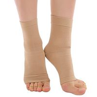 SEADEAR Elastic Comfortable Windproof Breathable Compression Copper Ankle Sleeve Ankle Brace Ankle Support for Running Fitness,Football, Baseball(Nude,S)