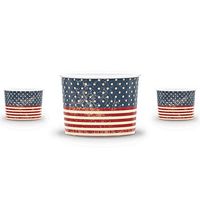 Premium 12 oz Red White and Beautiful Paper Ice Cream Cups - Comes In Many Colors & Sizes! Fast Shipping - Frozen Dessert Supplies - Made in USA! 25 Count