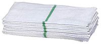 Pro-Clean Basics A51763 Striped Bar Towel, 16" x 19", Green (Pack of 12)