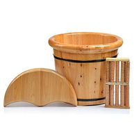 Foot Tub,Wooden Foot Bath Barrel,Wooden Barrel,Household Foot Basin,Solid Wood Pedicure Basin,Foot Spa Wooden Tub,Relieve Muscle Pain and Fatigue