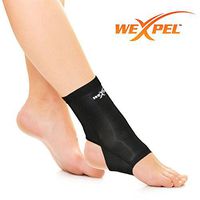 Wexpel™ Copper Infused Ankle Compression Sleeve – Relieve and Heal Sprained Ankles, Stiff, Strained, Sore and Aching Joints in Your Foot - Small