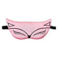 ACTLATI Soft Sleeping Eye Patch Sleep Aid Cover Cute Cartoon Eye Mask Anime Fox Breathable Blindfold Pink