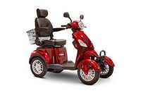 EWheels EW-46 Bariatric 4-Wheel Long Range Electric Mobility Scooters - 35 Mile Range (Red)