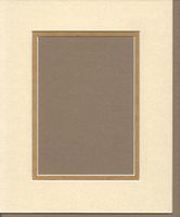 18x24 Light Tan & Gold Double Picture Mats Bevel Cut for 12x18 Pictures
