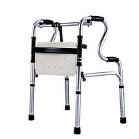 ZAIHW Folding Walker with Wheels for Seniors, Adults, Extra Wide Front Wheel Walker Deluxe Multi-Function Square Foot Walker