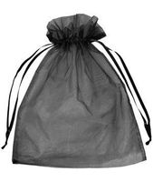 12"¥ x 14"¥ Black Organza Favor Bags - 10 Pack