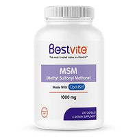 MSM 1000mg Made with OptiMSM (240 Capsules) - No Stearates - GMO Free - Gluten Free - Joint Support