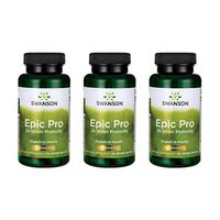 Swanson Epic-Pro 25-Strain Probiotic 30 Billion CFU Digestive Health Immune System Support Prebiotic Nutraflora FOS 30 DRcaps Veggie Capsules (Caps) (3 Pack)