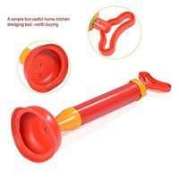 Red Home Drain Plunger w/Sucker Handle Suction Plunger Toilet Dredger Cleaner Drain Buster Bathroom Kitchen Cleaner Kit