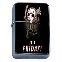 Friday Humor Flip Top Dual Torch Em1 Smoking Cigarette Silver Refillable Dual Flame