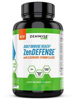 Daily Immune System Defense Supplement - with Elderberry, Vitamin C & Zinc - Supports Immunity & Inflammatory Response - Magnesium, Garlic, Turmeric & Quercetin - Vegan Complex - 14 Capsules