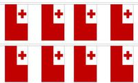 Moon Knives Tonga 12x18 Bunting String Flag Banner (8 Flags) - Party Decorations Supplies For Parades - Prime Outside, Garden, Men Cave Decor Flag