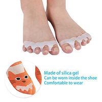 DOCA Toe Separators Hammer Toe Straightener,Soft Gel Toe Corrector - 2 Pack Silicone Toe Spreader, Prevent Overlapping, Reduce Foot Pain,Stain Odor Resistant
