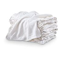 Auto Shop & Wash Towels - Pack of 50-100% PURE WHITE COTTON - LARGE 14" x 14" Commercial Grade - Can be Used for Drying, Cleaning, Washing, and More! Highly Absorbent
