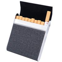 Watruer Cigarette Holder Case Box Pocket Carrying Case for Hold 20 Regular Size for Men Women - Black