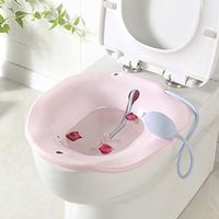 Portable Bidet Sitz, Bath Tub Nursing Basin Kit with Flusher on Toilet for Women Pregnancy Postpartum Postoperative Care - A Simple Intimate Hygiene Solution,Pink