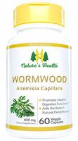 Wormwood, All-Natural Intestinal Cleanse, 100% Satisfaction Guarantee, Artemisia Capillaris, Artemisinin, Qing Hao, 800 MG Per Serving, 60 Veggie Capsules, Nature's Health