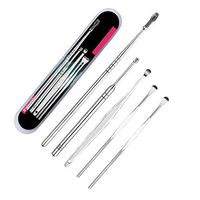 HOTUEEN 5Pcs Stainless Steel Ear Tapping Ear Clean Remover Ear Pick Tool Earwax Removal