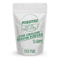 CDP Choline Powder (Citicoline Sodium) 50g (200 Servings), Promotes Cognitive Efficiency, Boosts Mental and Physical Energy, Nootropic, Increases Uridine