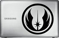 Star Wars Jedi Logo (Black 5") Vinyl Decal Sticker for Car Automobile Window Wall Laptop Notebook Etc.... Any Smooth Surface Such As Windows Bumpers