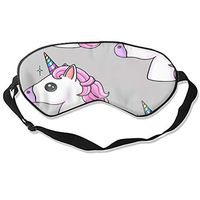 Natural Silk Cartoon Unicorn Sleep Mask & Blindfold Super Smooth Eye Mask for Men & Women & Kids