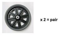 Nova Medical Wheel: 8-in. Nova Zoom Rolling Walkers (Pair) - FITS Models 4212/4218/4220/4222/4224 (Darker Grey Wheel)