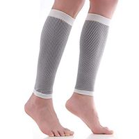 COALZS Calf Compression Sleeve Socks (20-30mmhg) Performance Support for Shin Splint, Running, Calf Pain Relief, Leg Support for Men Women Improves Circulation and Recovery (White, X-Large)