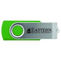 LXG, Inc. Eastern Michigan University-8GB 2.0 USB Flash Drive-Green